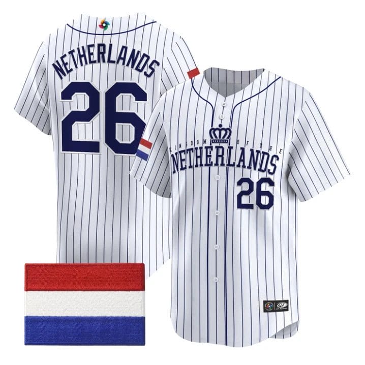 Netherlands Jersey #26 Team Netherlands 2026 World Baseball Stitched by My Store