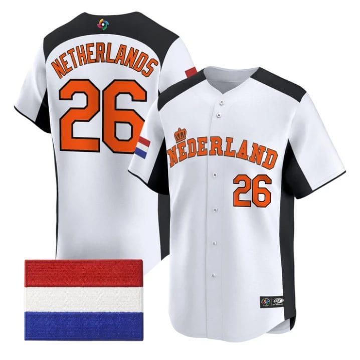 Netherlands Jersey #26 Team Netherlands 2026 World Baseball Stitched by My Store