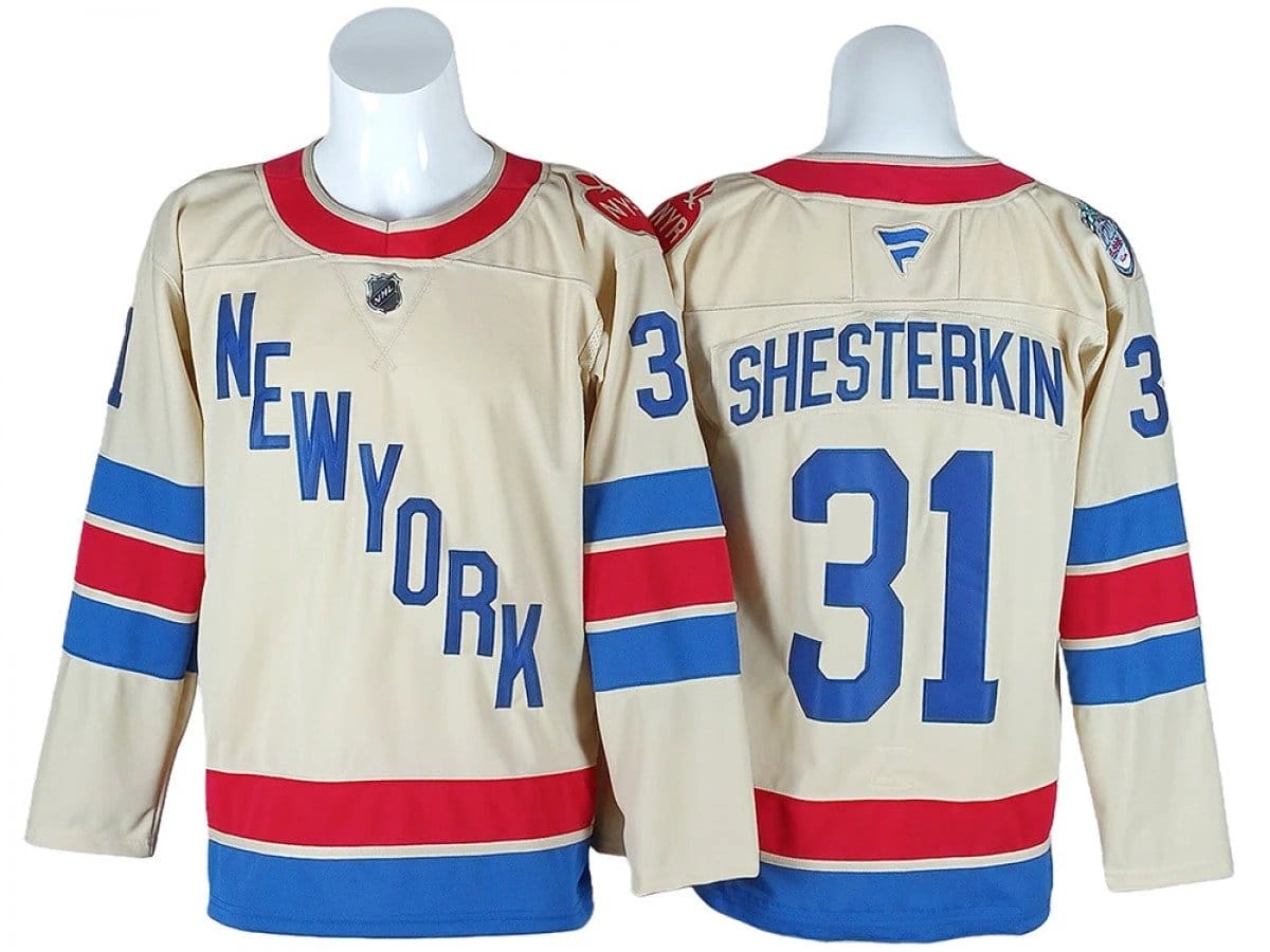 New York Rangers #31 Igor Shesterkin Beige 2026 NHL Winter Classic Jersey by Hockey David