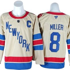 New York Rangers #8 J.T. Miller Beige 2026 NHL Winter Classic Jersey by Hockey David