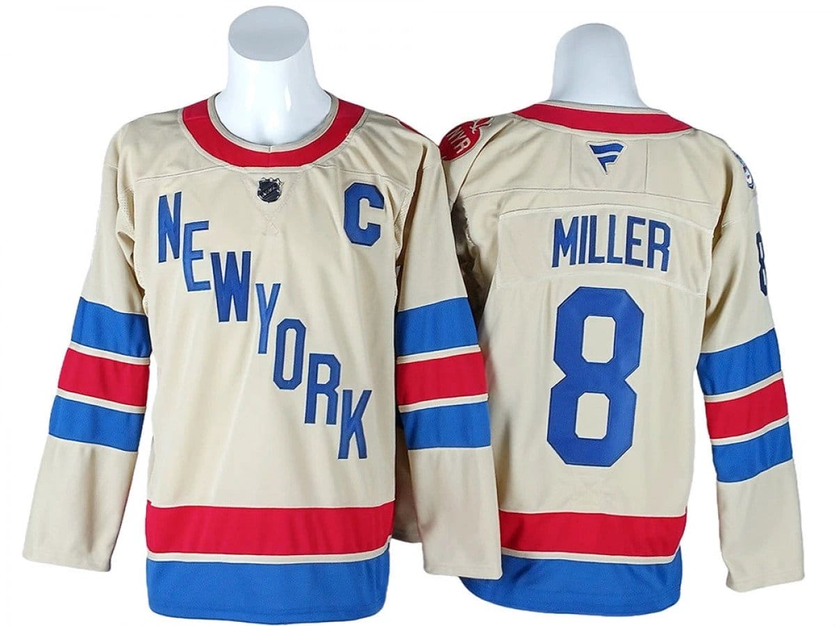 New York Rangers #8 J.T. Miller Beige 2026 NHL Winter Classic Jersey by Hockey David
