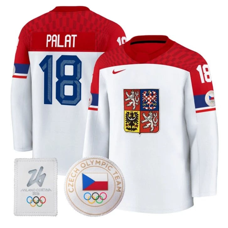Ondrej Palat Jersey #18 Czechia Olympic 2026 Premium Hockey All Stitched by Hockey David