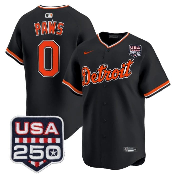 Paws Jersey #0 Detroit Tigers 2026 Alternate Vapor Limited Stitched by My Store