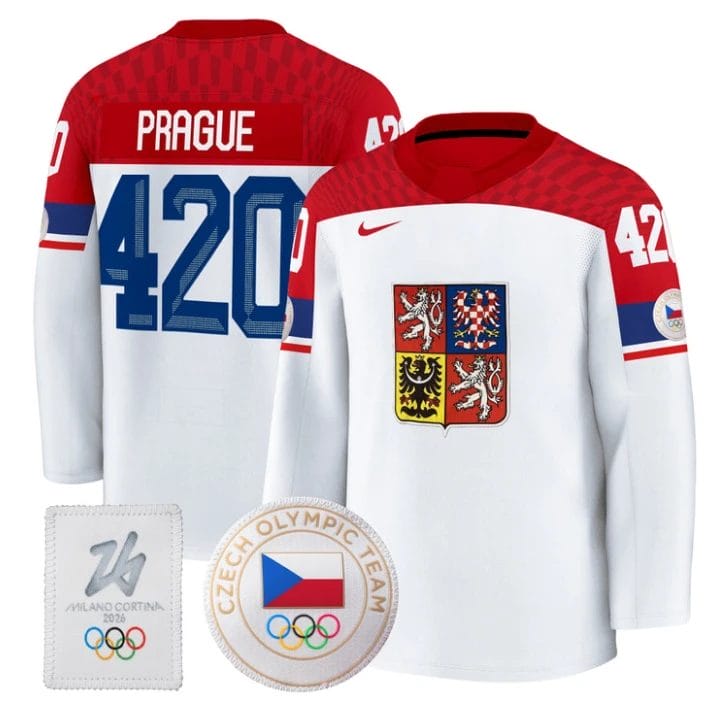 Prague Jersey #420 Czechia Olympic 2026 Premium Hockey All Stitched by Hockey David