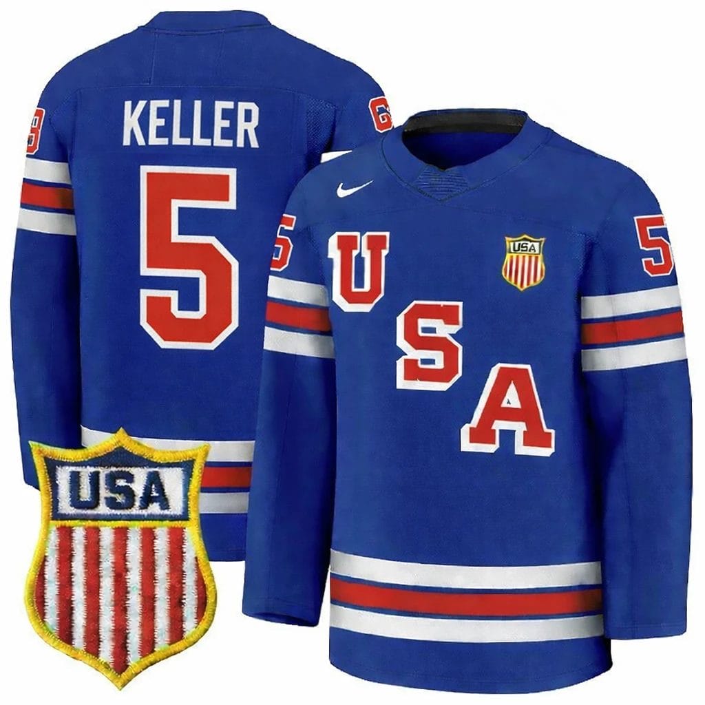 Quinn Hughes Jersey #5 Team USA Winter Olympics 2026 Hockey Premium STITCHED Blue by Hockey David
