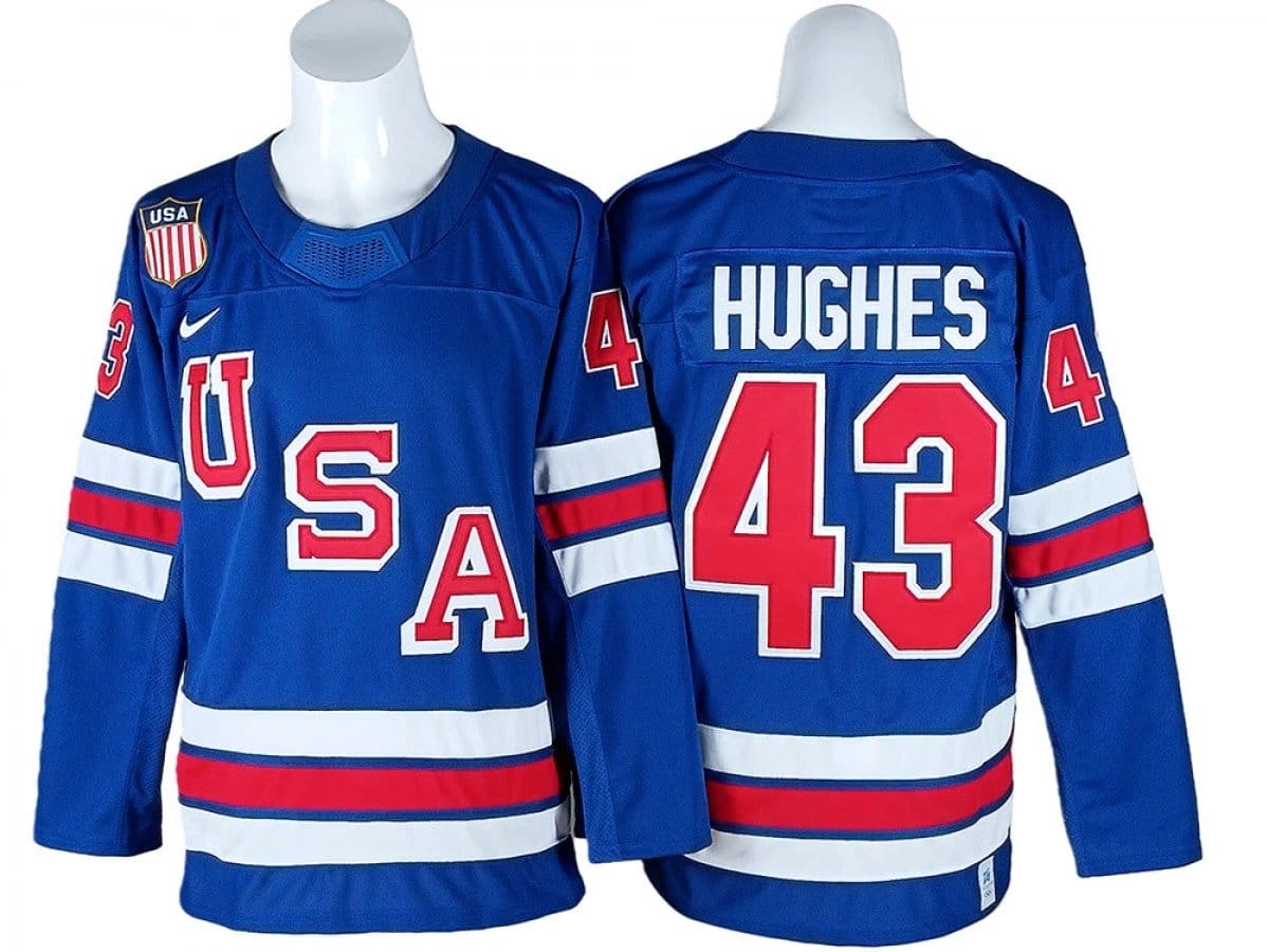 Quinn Hughes Jersey #43 Winter Olympics Team USA 2026 Hockey Stitched by Hockey David