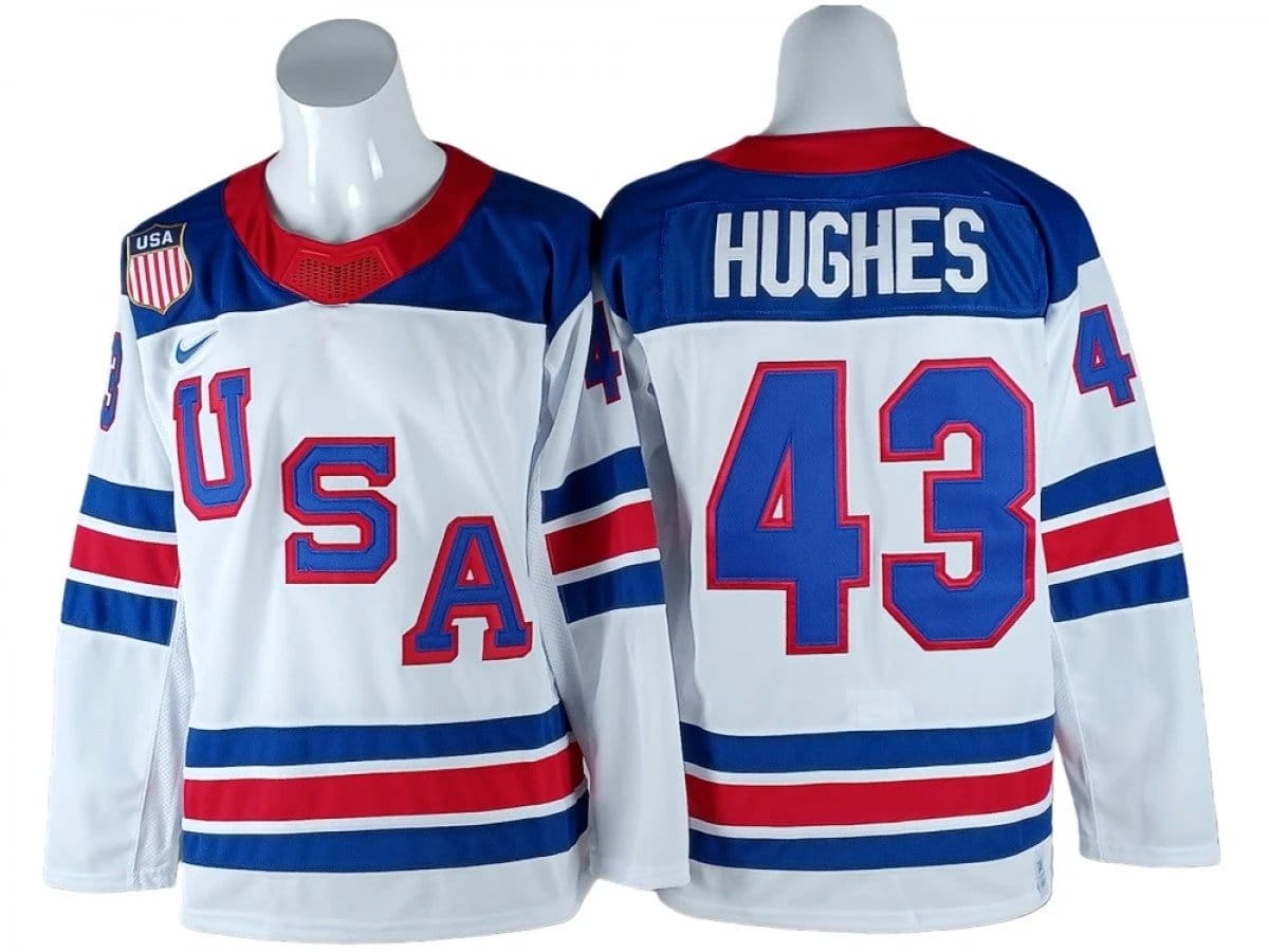 Quinn Hughes Jersey #43 Winter Olympics Team USA 2026 Hockey Stitched by Hockey David
