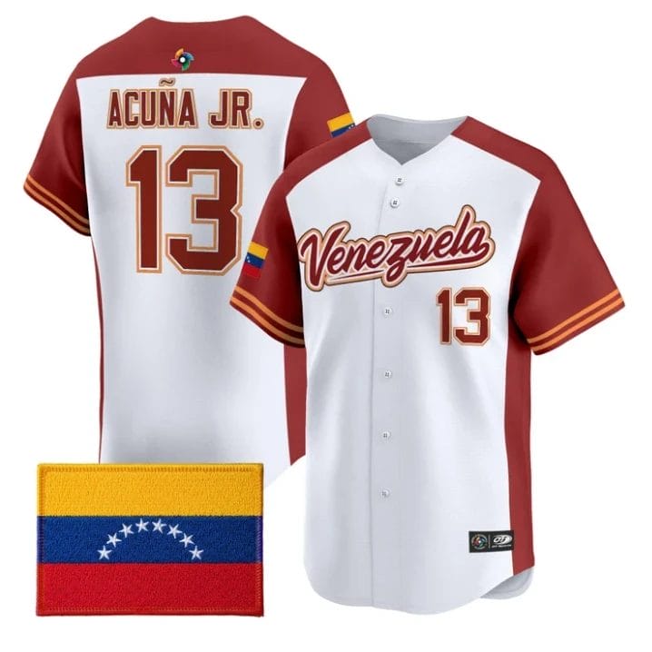 Ronald Acuña Jr Jersey #13 Team Venezuela 2026 World Baseball Stitched by My Store