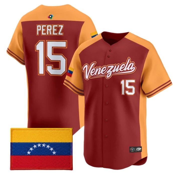 Salvador Perez Jersey #15 Team Venezuela 2026 World Baseball Stitched by My Store
