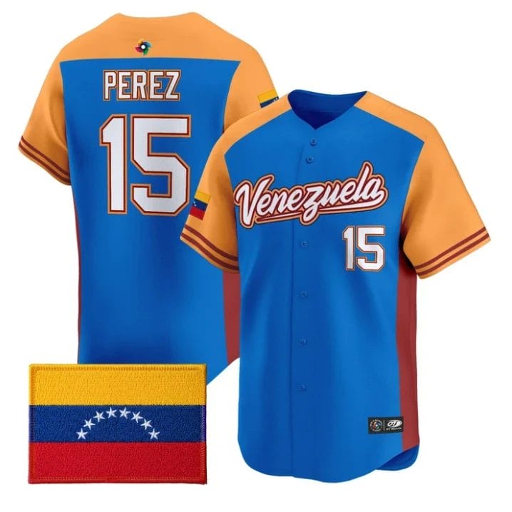 Salvador Perez Jersey #15 Team Venezuela 2026 World Baseball Stitched by My Store