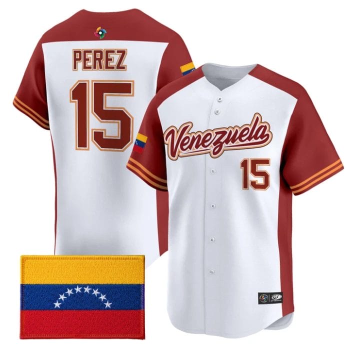Salvador Perez Jersey #15 Team Venezuela 2026 World Baseball Stitched by My Store
