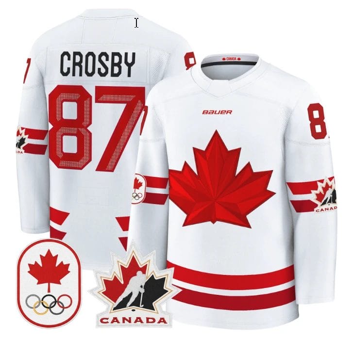 Sidney Crosby Jersey #87 Canada Olympic 2026 Premium Hockey All Stitched by Hockey David