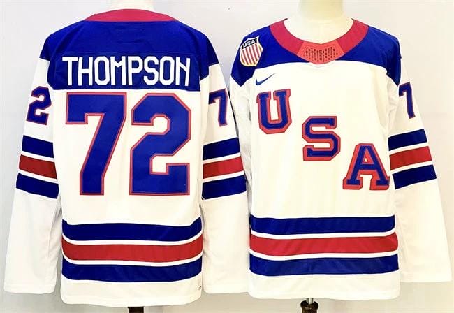 Tage Thompson Jersey #72 Team USA Hockey 2025-2026 Premium All Stitched by Hockey David
