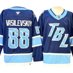 Tampa Bay Lightning #88 Andrei Vasilevskiy Blue 2026 NHL Stadium Series Jersey by Hockey David