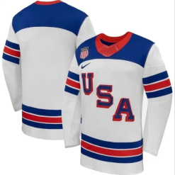 Team USA Winter Olympics 2026 Hockey Jersey Blank White All STITCHED by Hockey David