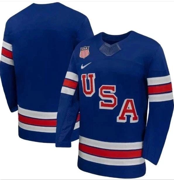Team USA Winter Olympics 2026 Hockey Jersey Blue All STITCHED by Hockey David