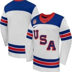 Team USA Winter Olympics 2026 Hockey Jersey White All STITCHED by Hockey David