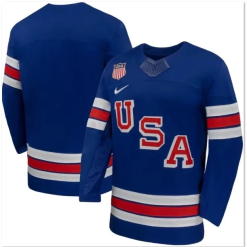 Team USA Winter Olympics 2026 Hockey Premium Jersey Blue Blank All STITCHED by Hockey David
