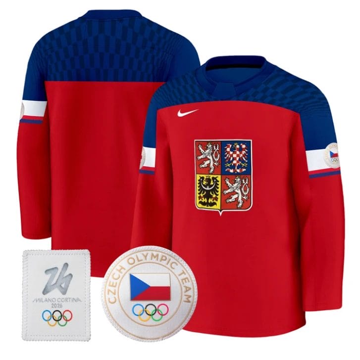 Team Jersey Blank Czechia Olympic 2026 Premium Hockey All Stitched by Hockey David