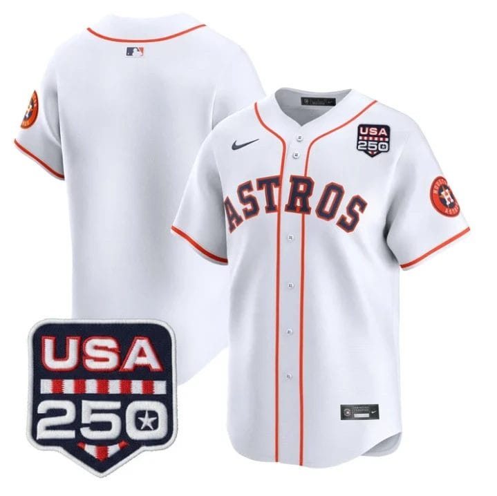 Team Jersey Blank Houston Astros 250 USA Patch Vapor Limited Stitched by My Store