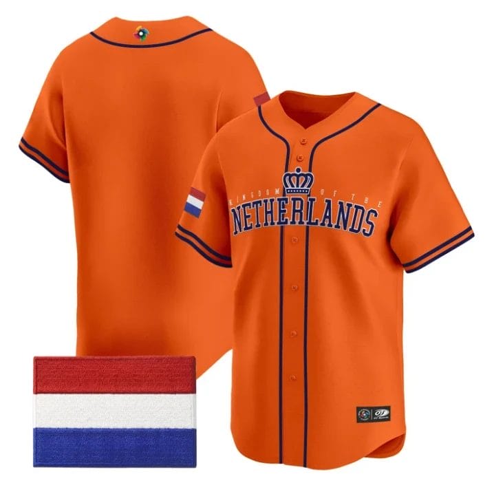 Team Jersey Blank Team Netherlands 2026 World Baseball Classic Stitched by My Store