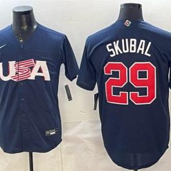 USA Baseball #29 Cal Raleigh Navy World Baseball Classic Stitched Jersey by My Store
