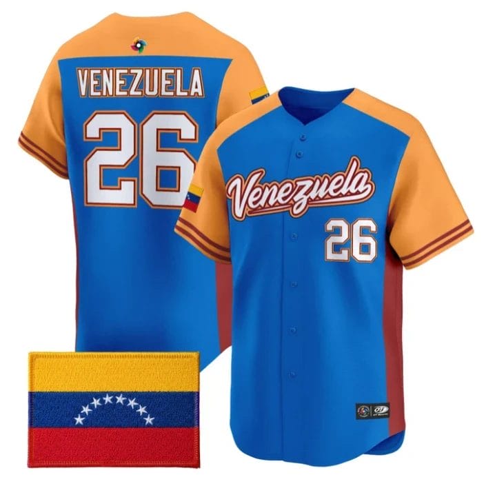 Venezuela Jersey #26 Team Venezuela 2026 World Baseball Stitched by My Store