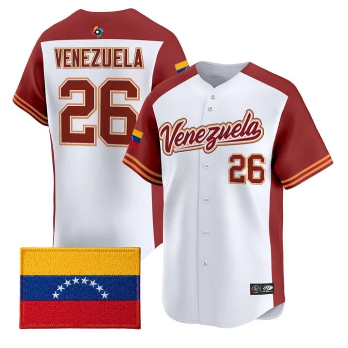 Venezuela Jersey #26 Team Venezuela 2026 World Baseball Stitched by My Store