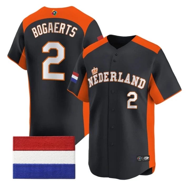 Xander Bogaerts Jersey #2 Team Netherlands 2026 World Baseball Stitched by My Store