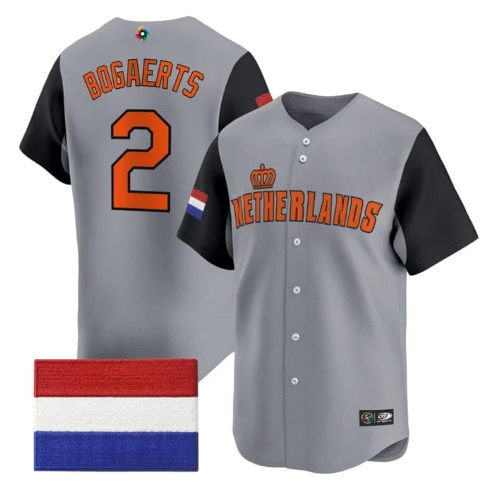 Xander Bogaerts Jersey #2 Team Netherlands 2026 World Baseball Stitched by My Store