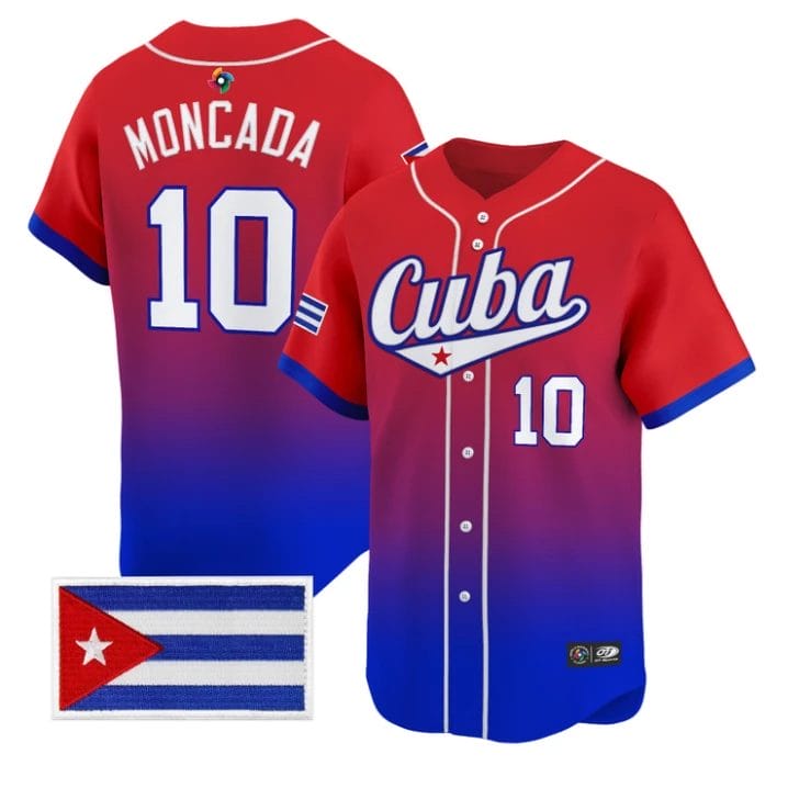 Yoan Moncada Jersey #10 Team Cuba 2026 World Baseball Roster Stitched by My Store