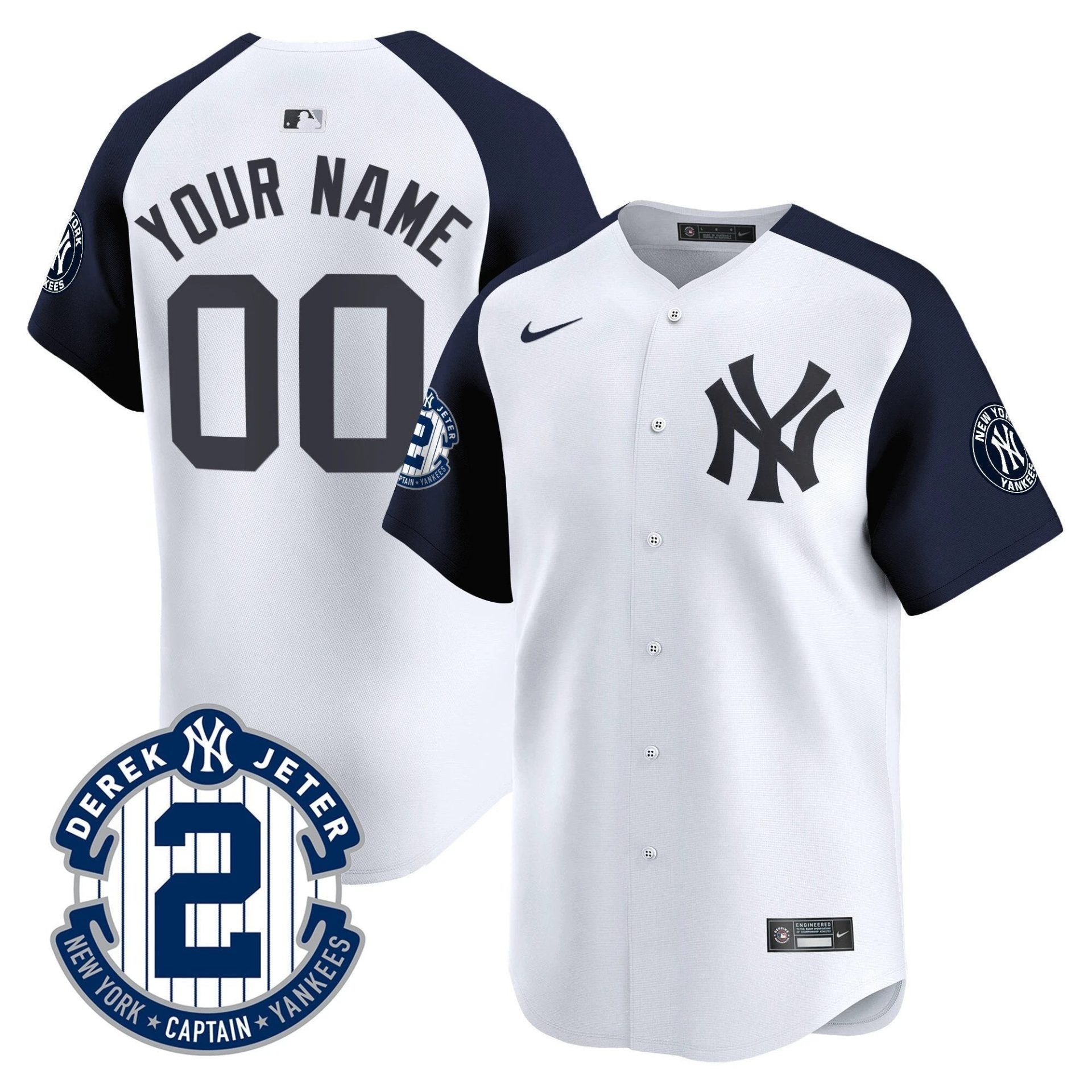 NYY Derek Jeter Patch Vapor Premier Limited Custom Jersey - All Stitched by Digigearus