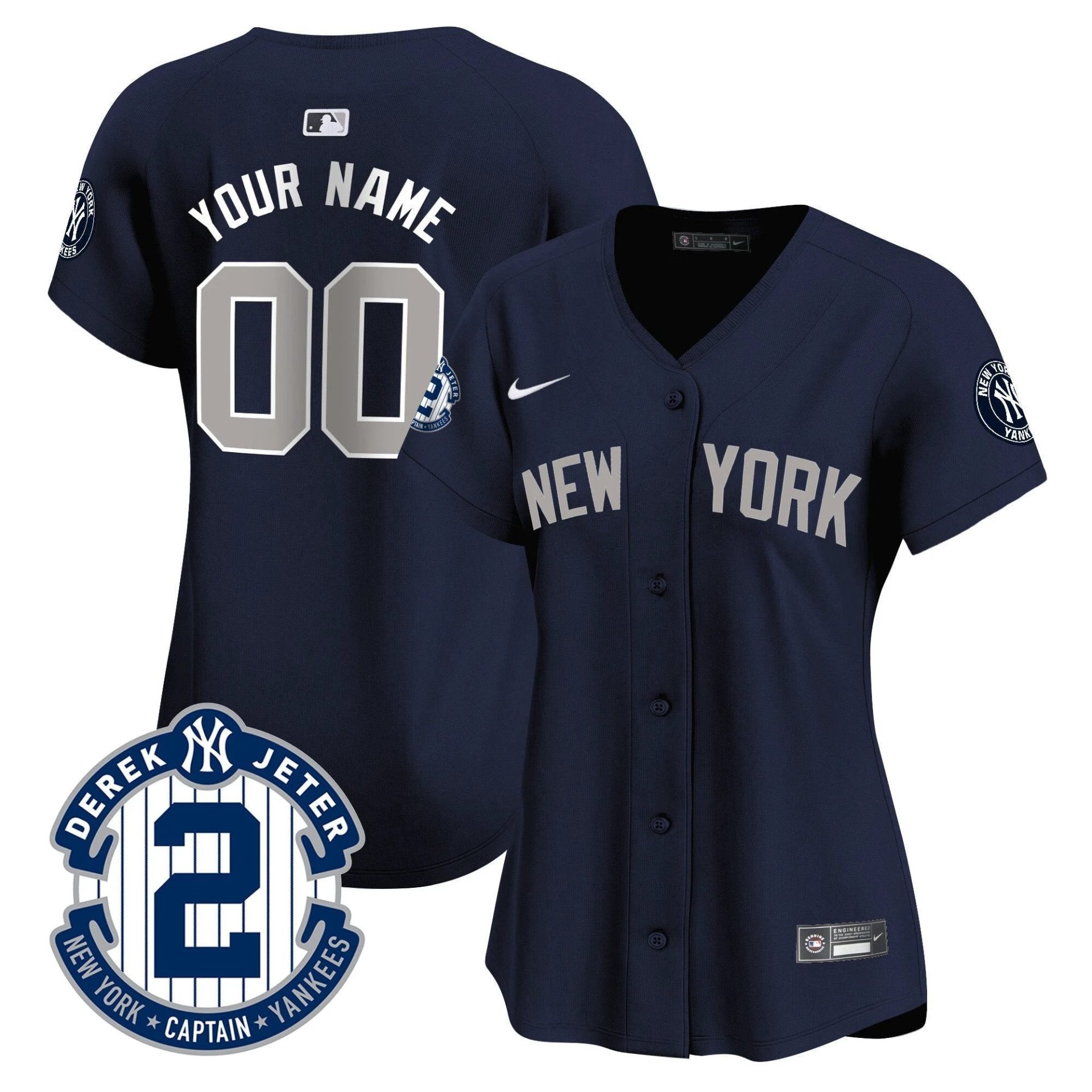 NYY Derek Jeter Patch Vapor Premier Limited Custom Jersey - All Stitched by Digigearus