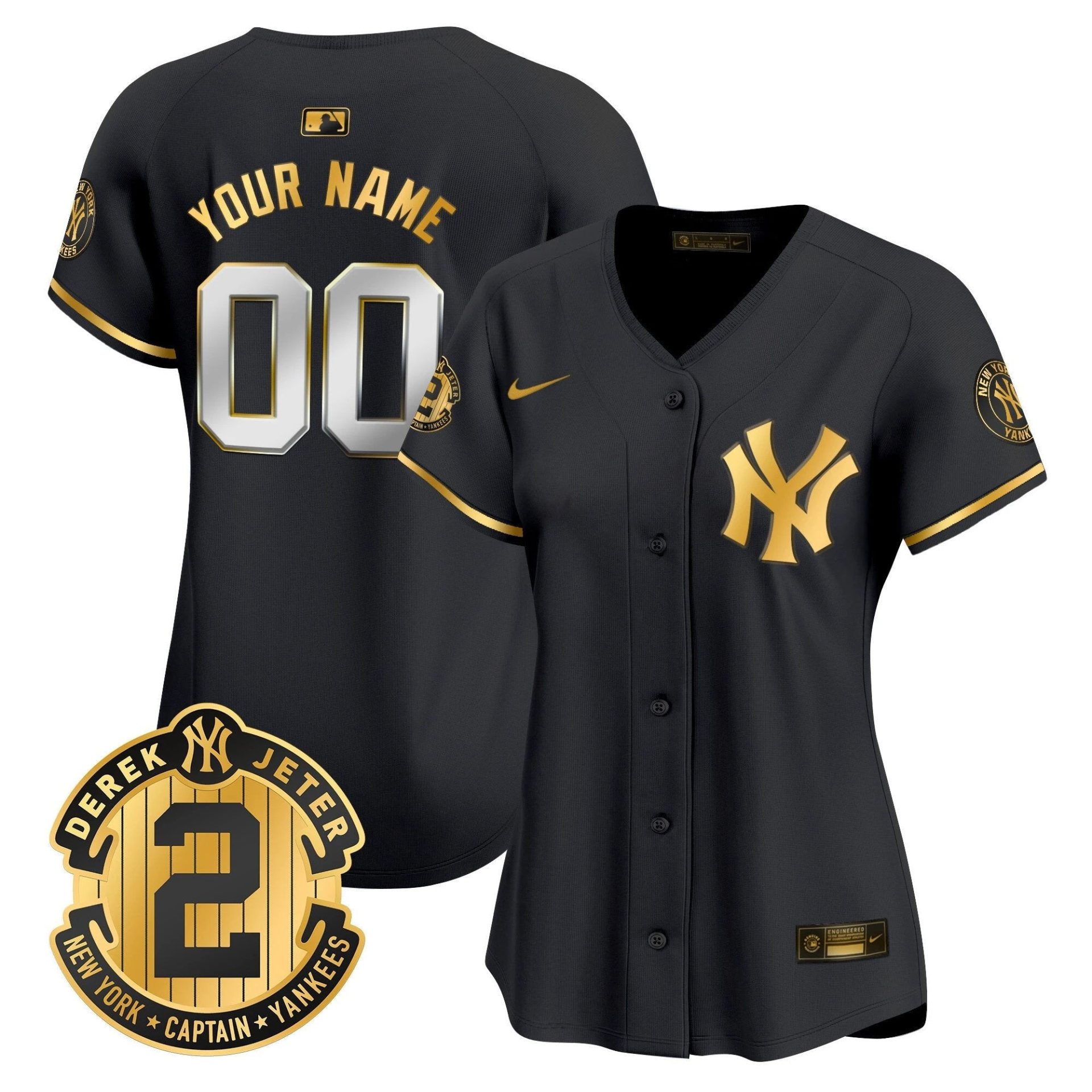 NYY Derek Jeter Patch Vapor Premier Limited Custom Jersey - All Stitched by Digigearus