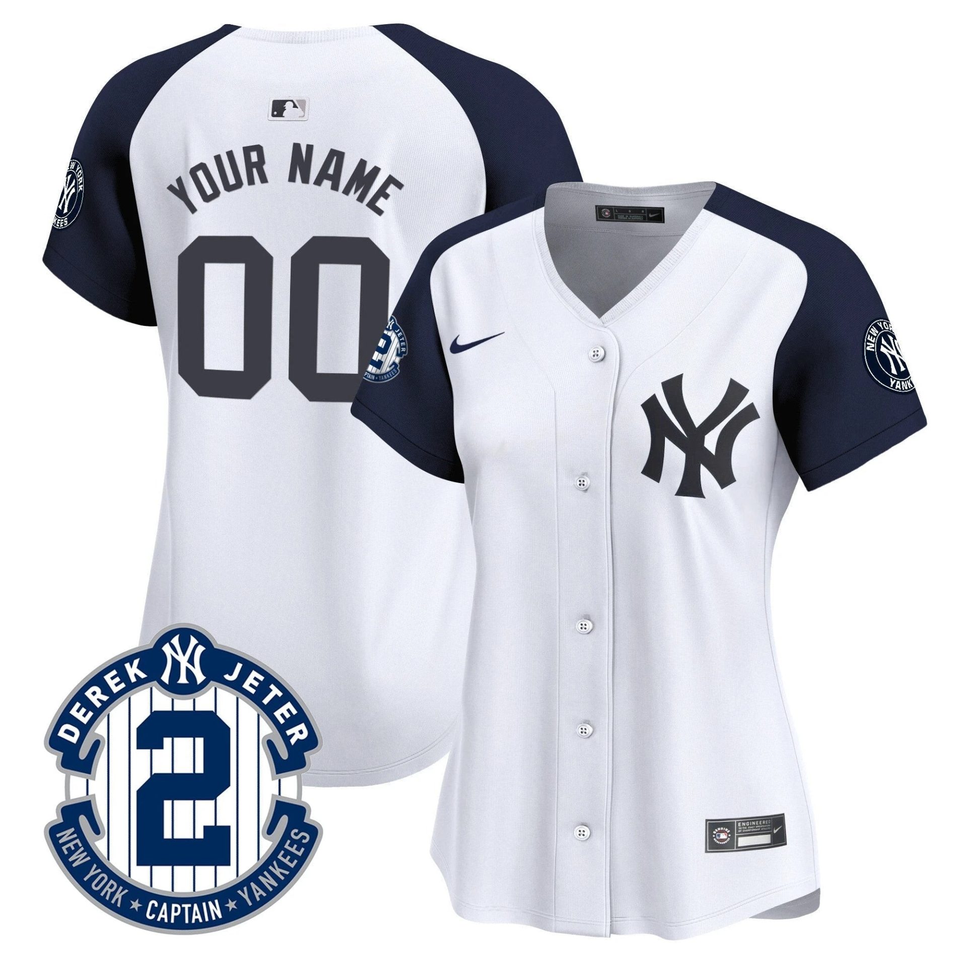 NYY Derek Jeter Patch Vapor Premier Limited Custom Jersey - All Stitched by Digigearus