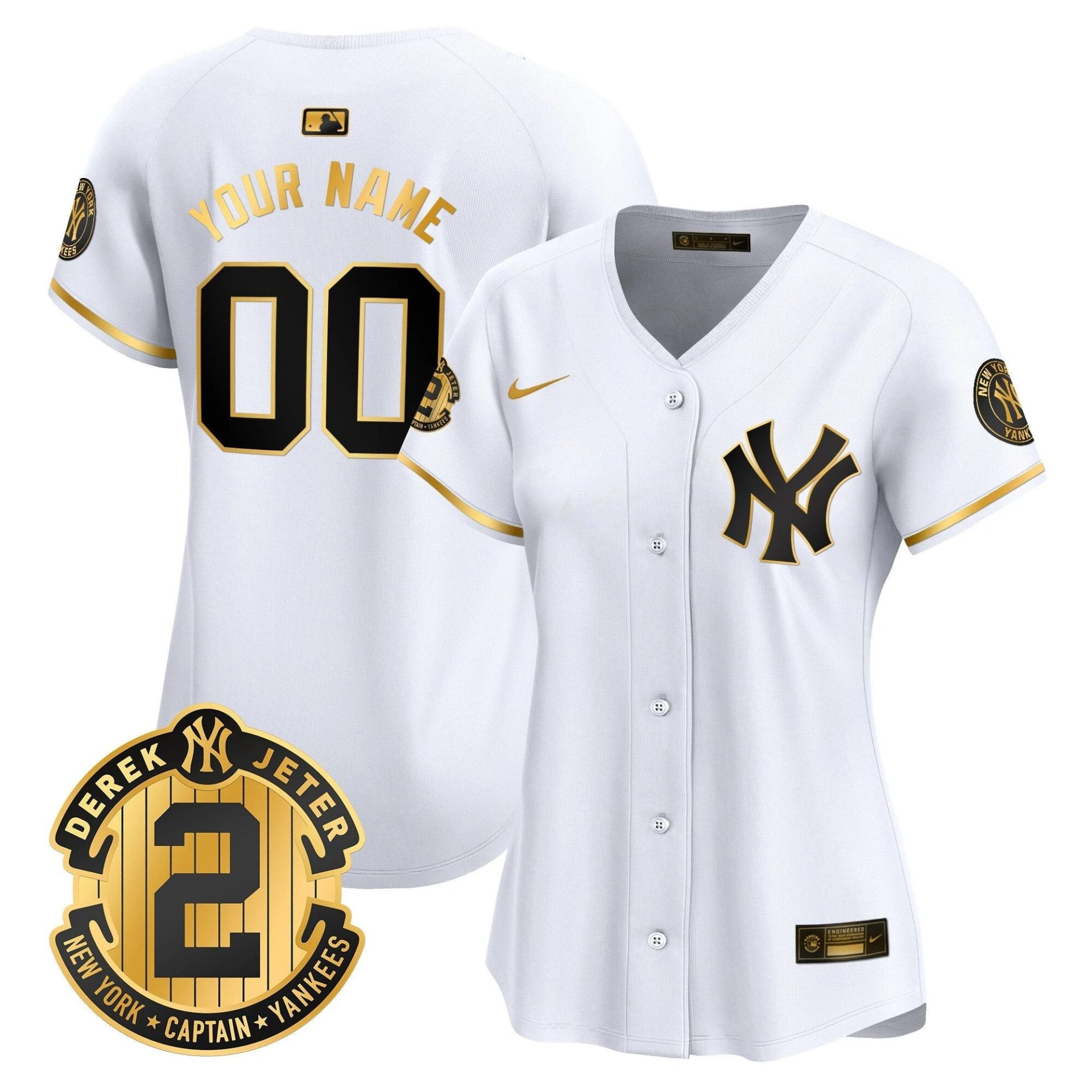 NYY Derek Jeter Patch Vapor Premier Limited Custom Jersey - All Stitched by Digigearus