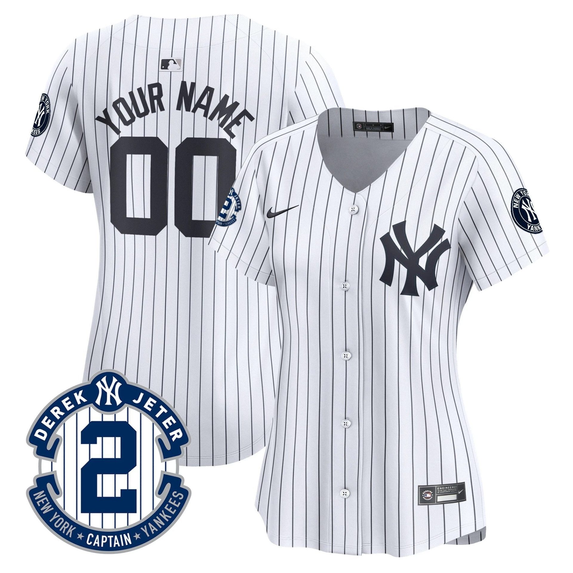 NYY Derek Jeter Patch Vapor Premier Limited Custom Jersey - All Stitched by Digigearus