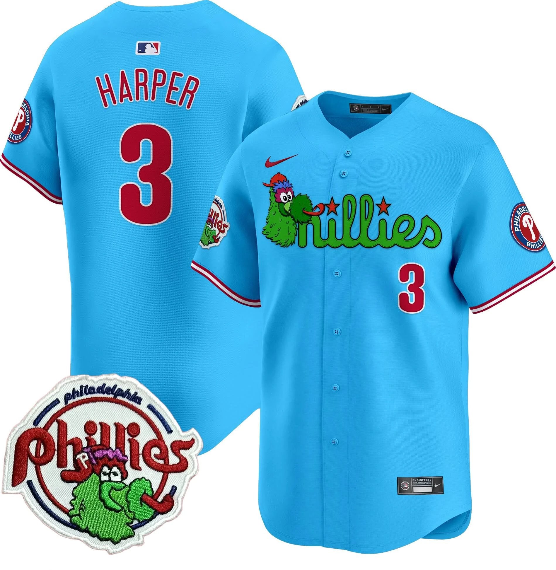 PP Phanatic Patch Vapor Premier Limited Jersey V3 - All Stitched by Philadelphia Phillies