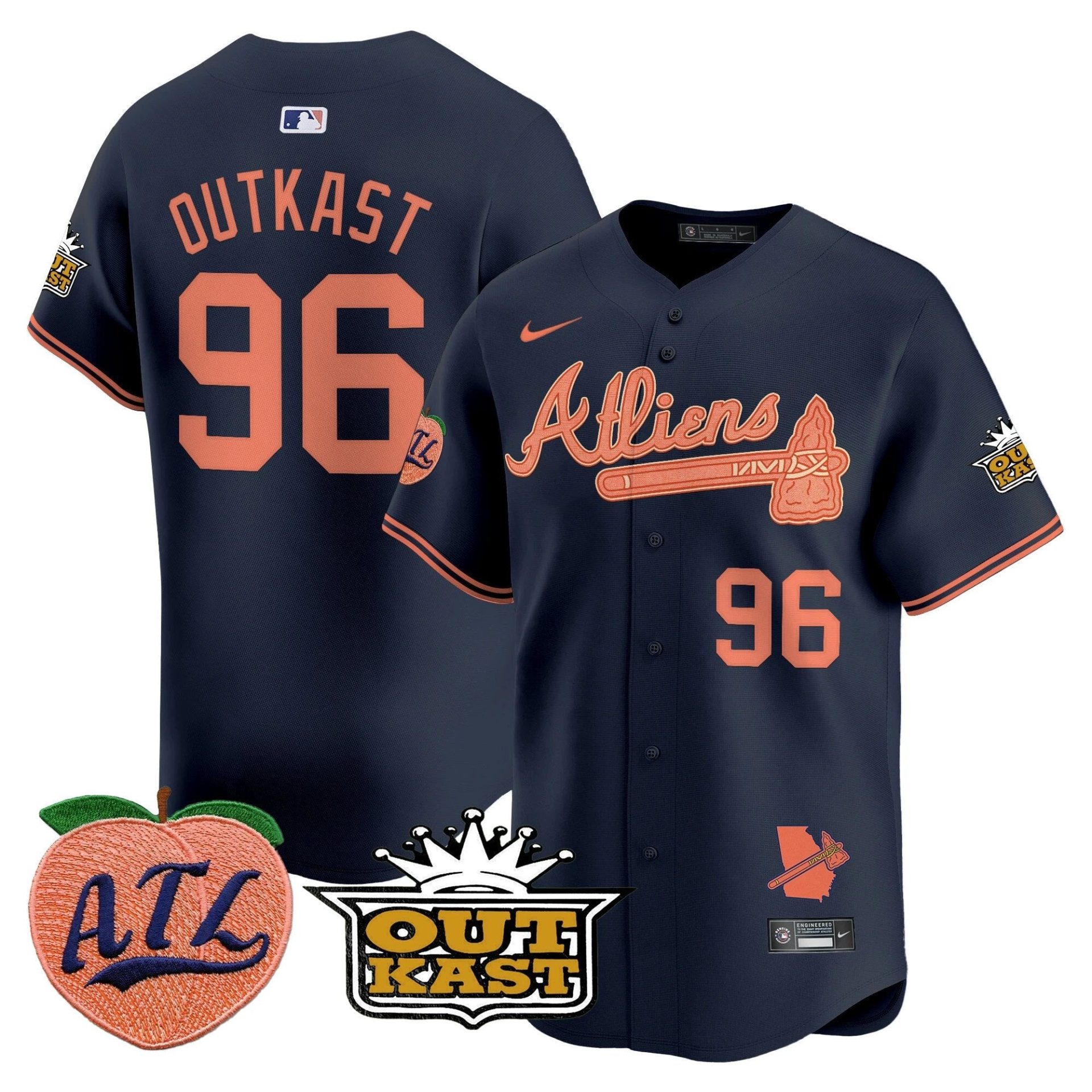 ATL Atliens & Peach Vapor Premier Limited Jersey - All Stitched by Digigearus