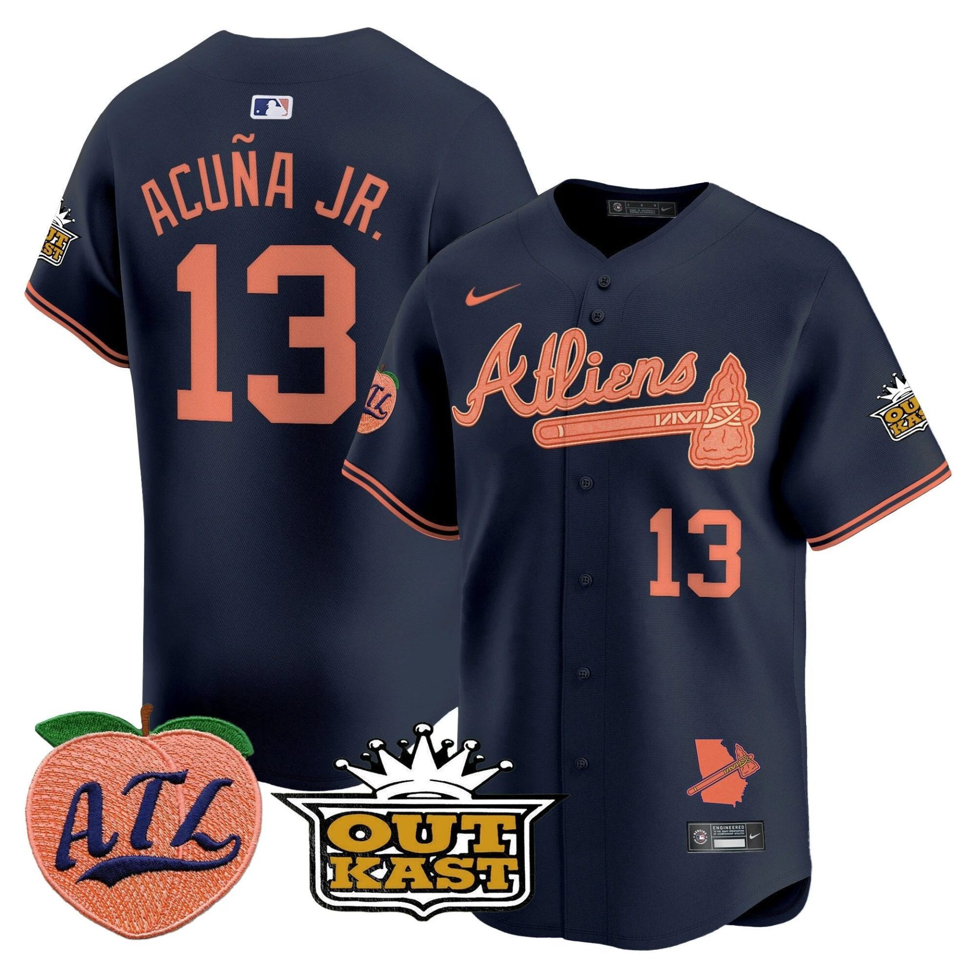 ATL Atliens & Peach Vapor Premier Limited Jersey - All Stitched by Digigearus
