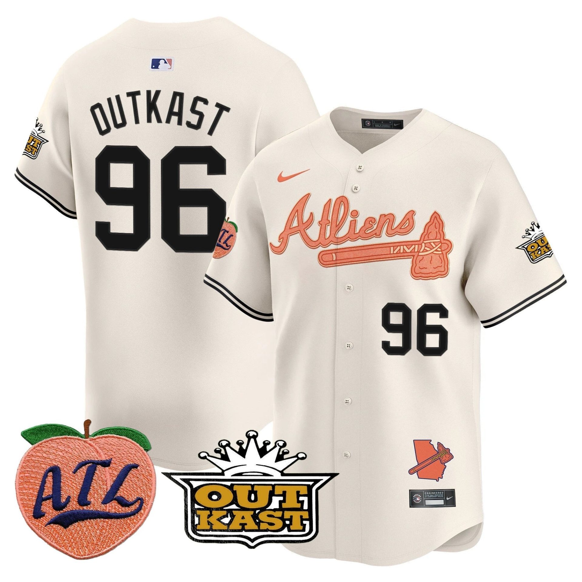 ATL Atliens & Peach Vapor Premier Limited Jersey - All Stitched by Digigearus