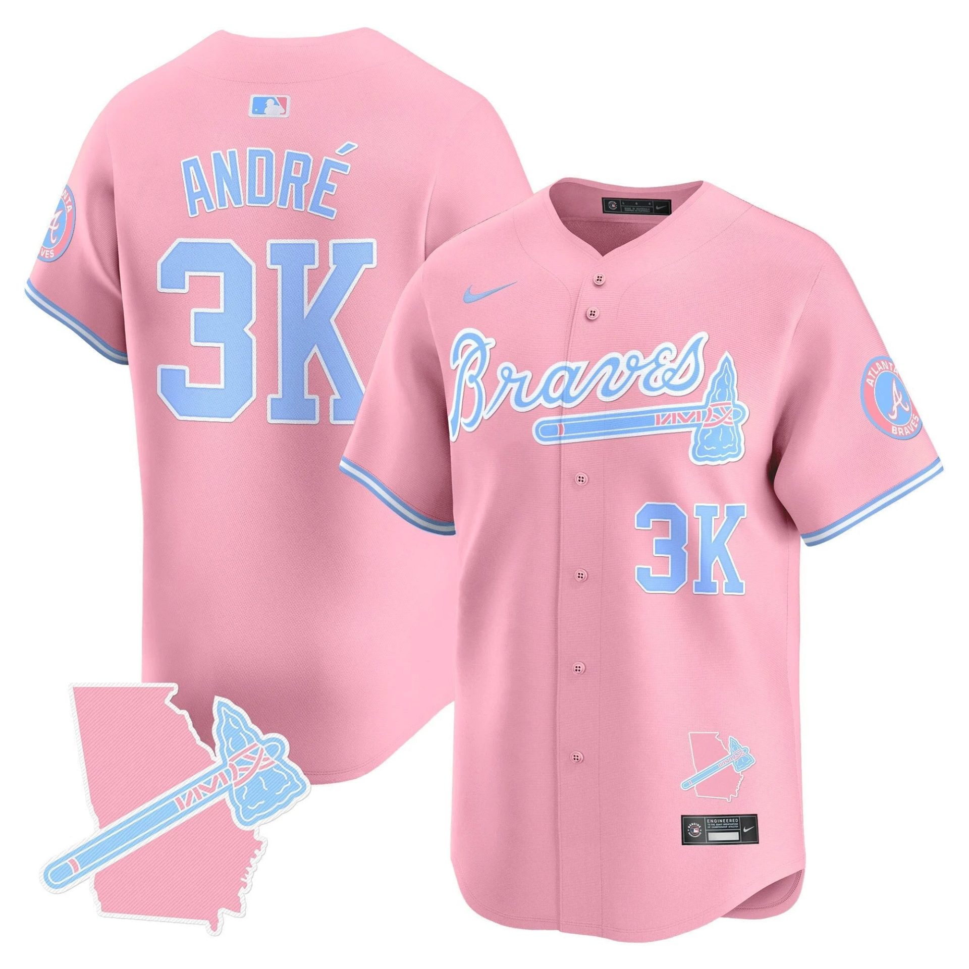 Unisex ATL Bubblegum Pink Vapor Premier Limited Jersey - All Stitched by Digigearus