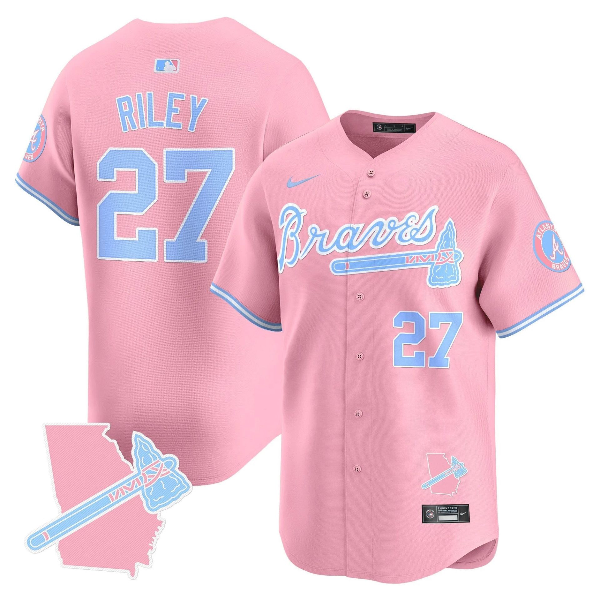 Unisex ATL Bubblegum Pink Vapor Premier Limited Jersey - All Stitched by Digigearus