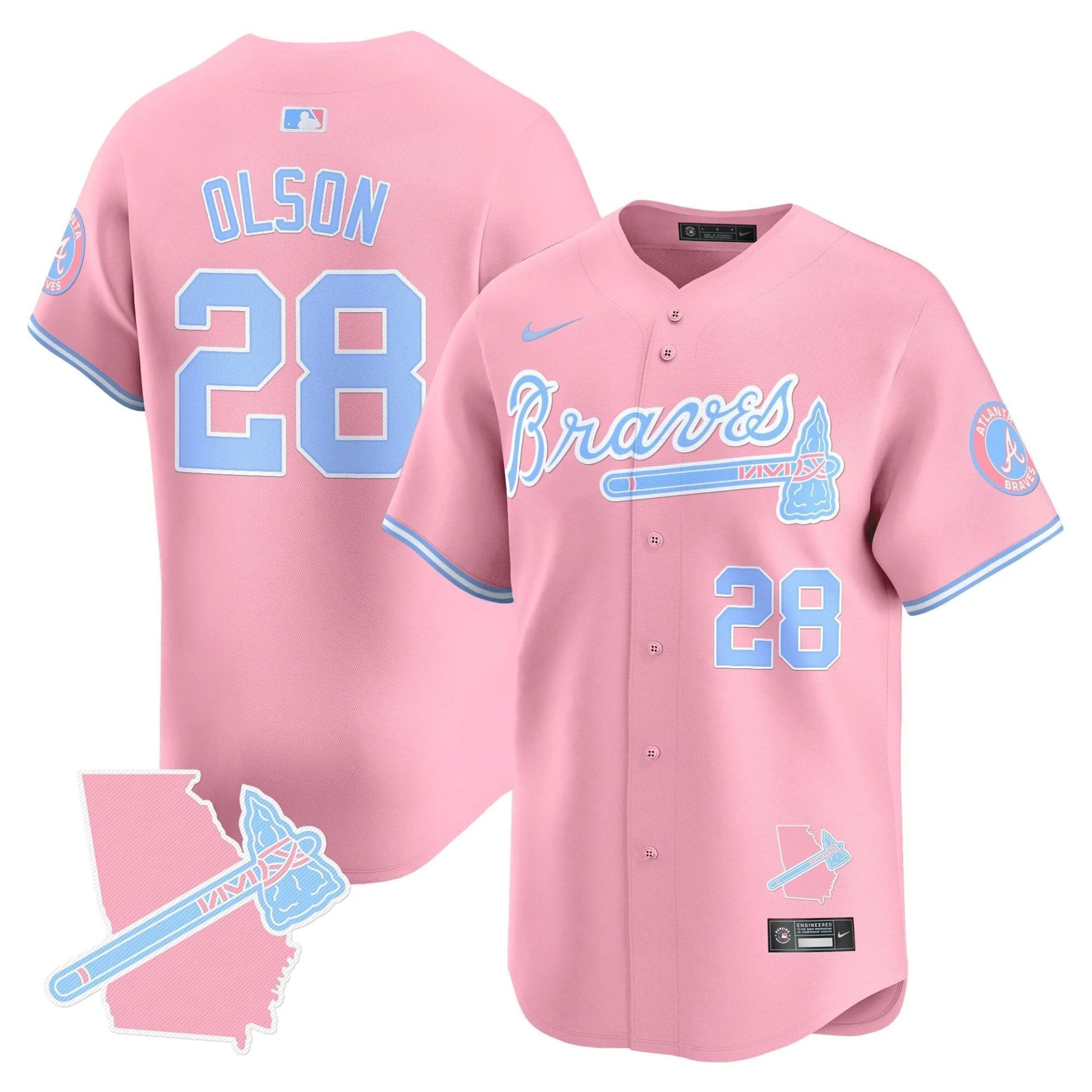 Unisex ATL Bubblegum Pink Vapor Premier Limited Jersey - All Stitched by Digigearus