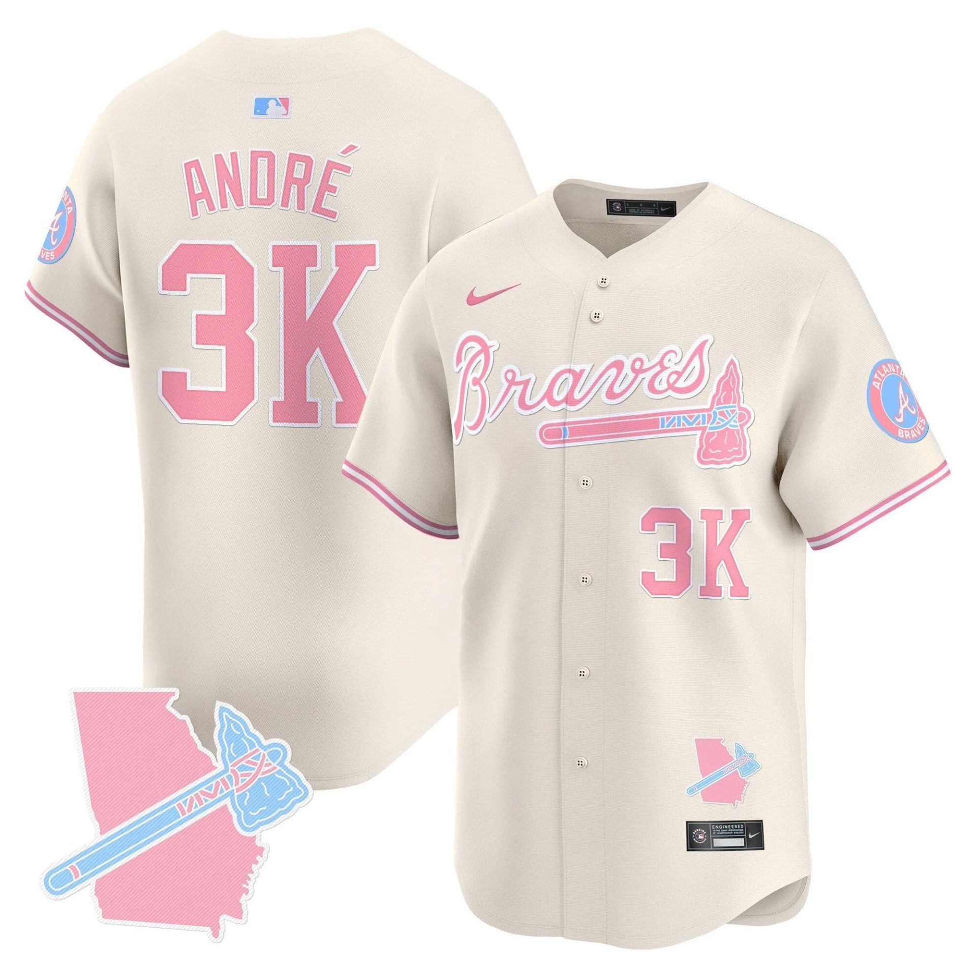 Unisex ATL Bubblegum Pink Vapor Premier Limited Jersey - All Stitched by Digigearus