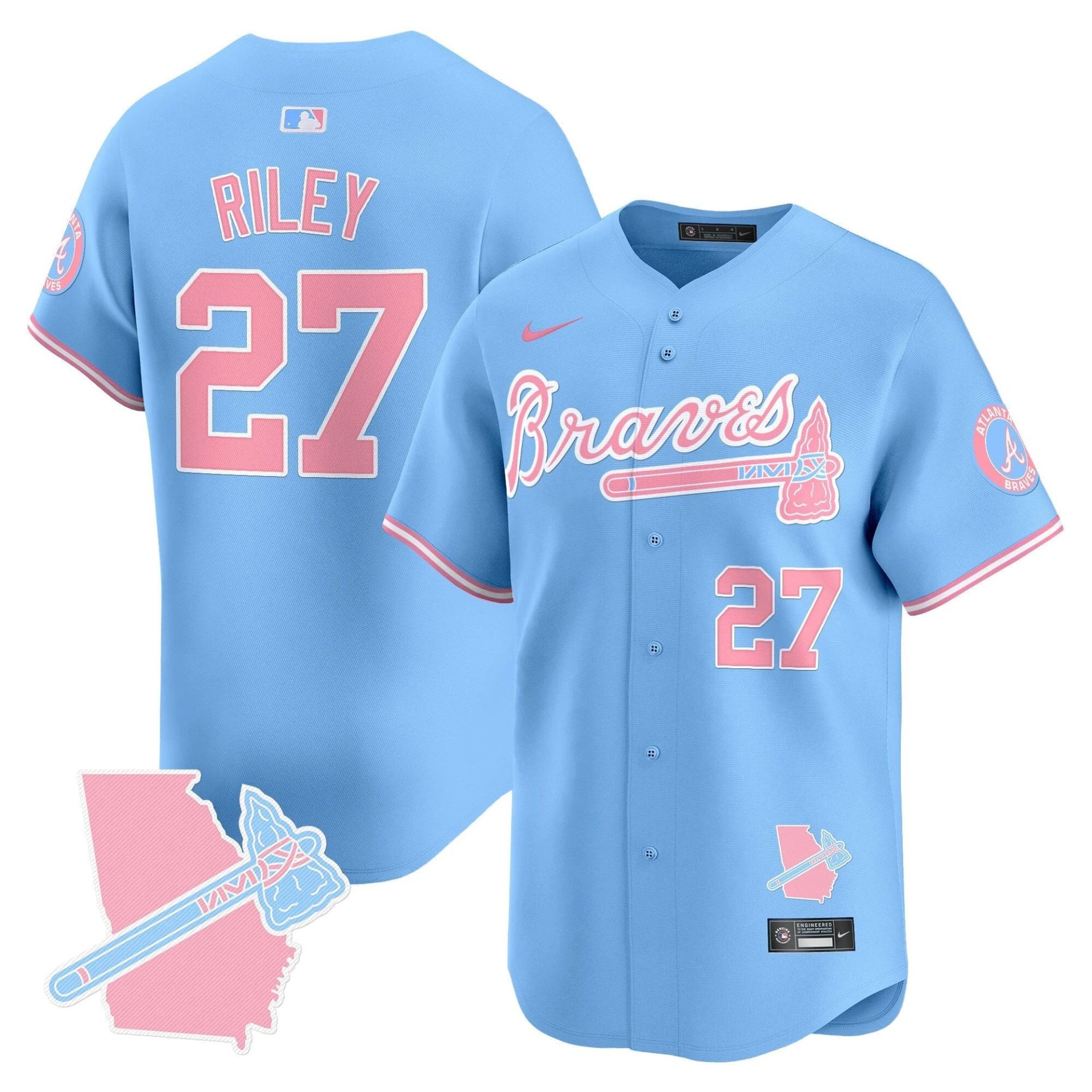 Unisex ATL Bubblegum Pink Vapor Premier Limited Jersey - All Stitched by Digigearus