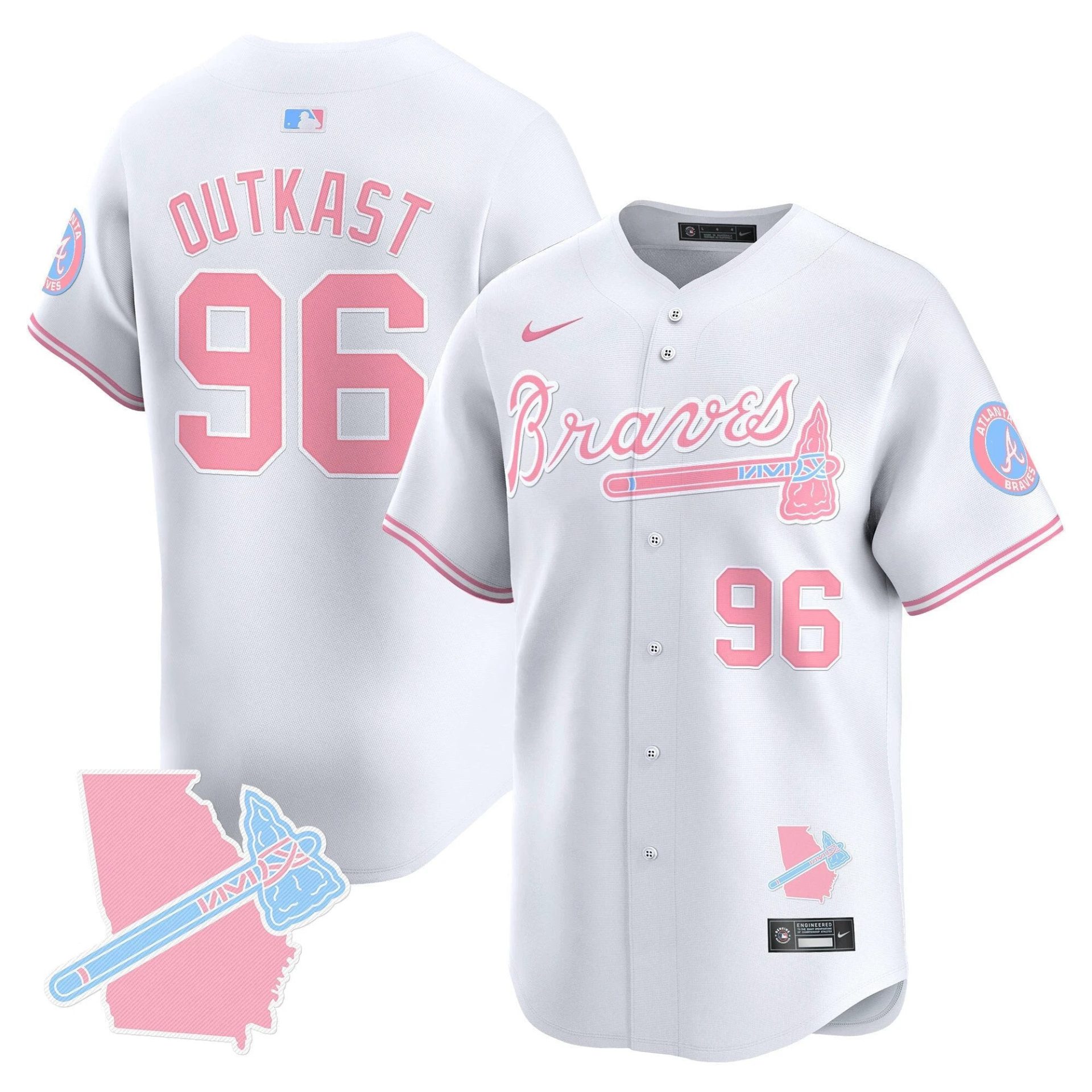 Unisex ATL Bubblegum Pink Vapor Premier Limited Jersey - All Stitched by Digigearus