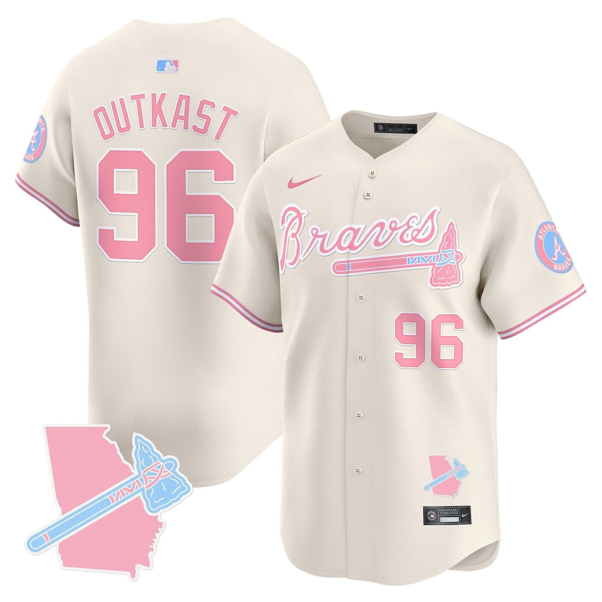 Unisex ATL Bubblegum Pink Vapor Premier Limited Jersey - All Stitched by Digigearus