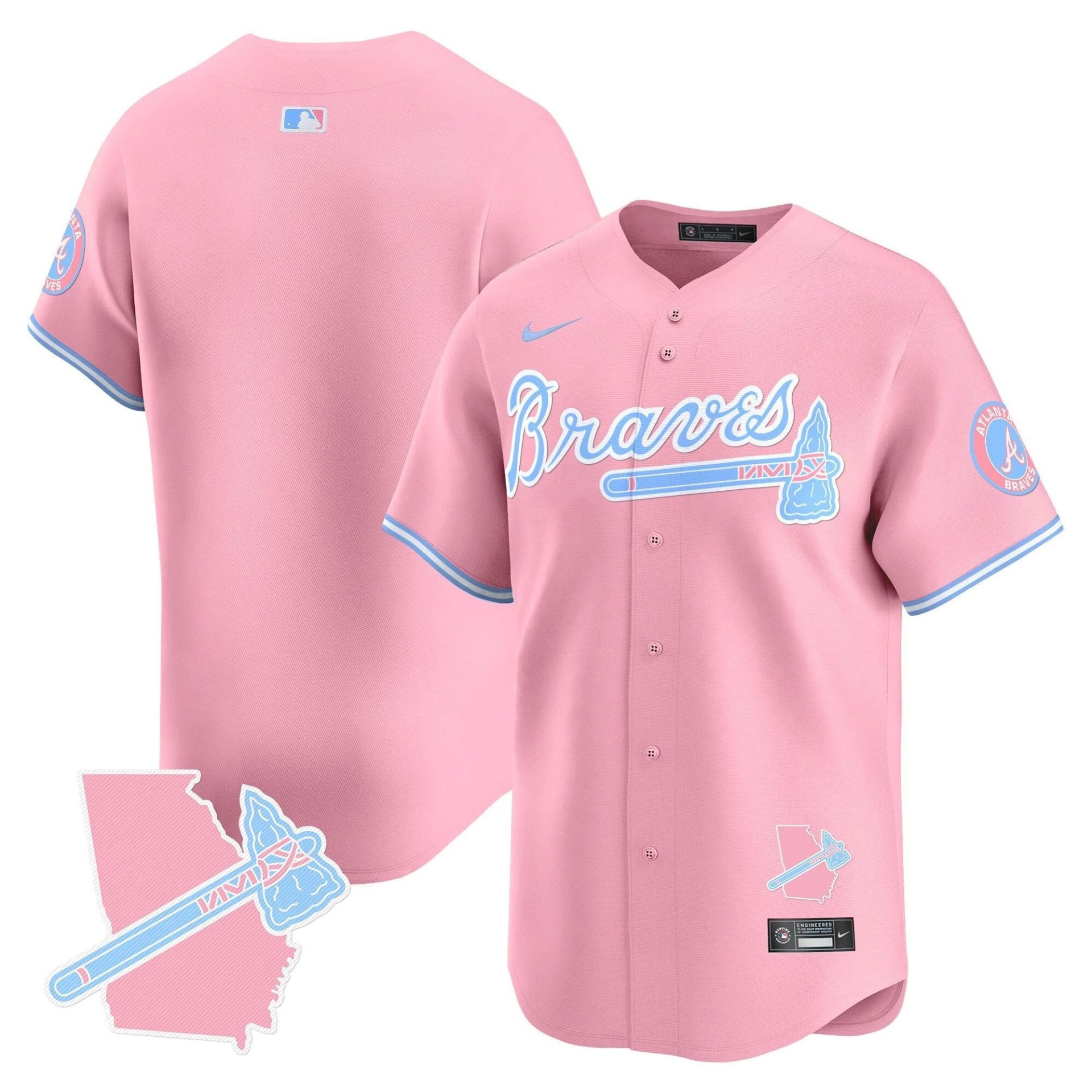 Unisex ATL Bubblegum Pink Vapor Premier Limited Jersey - All Stitched by Digigearus