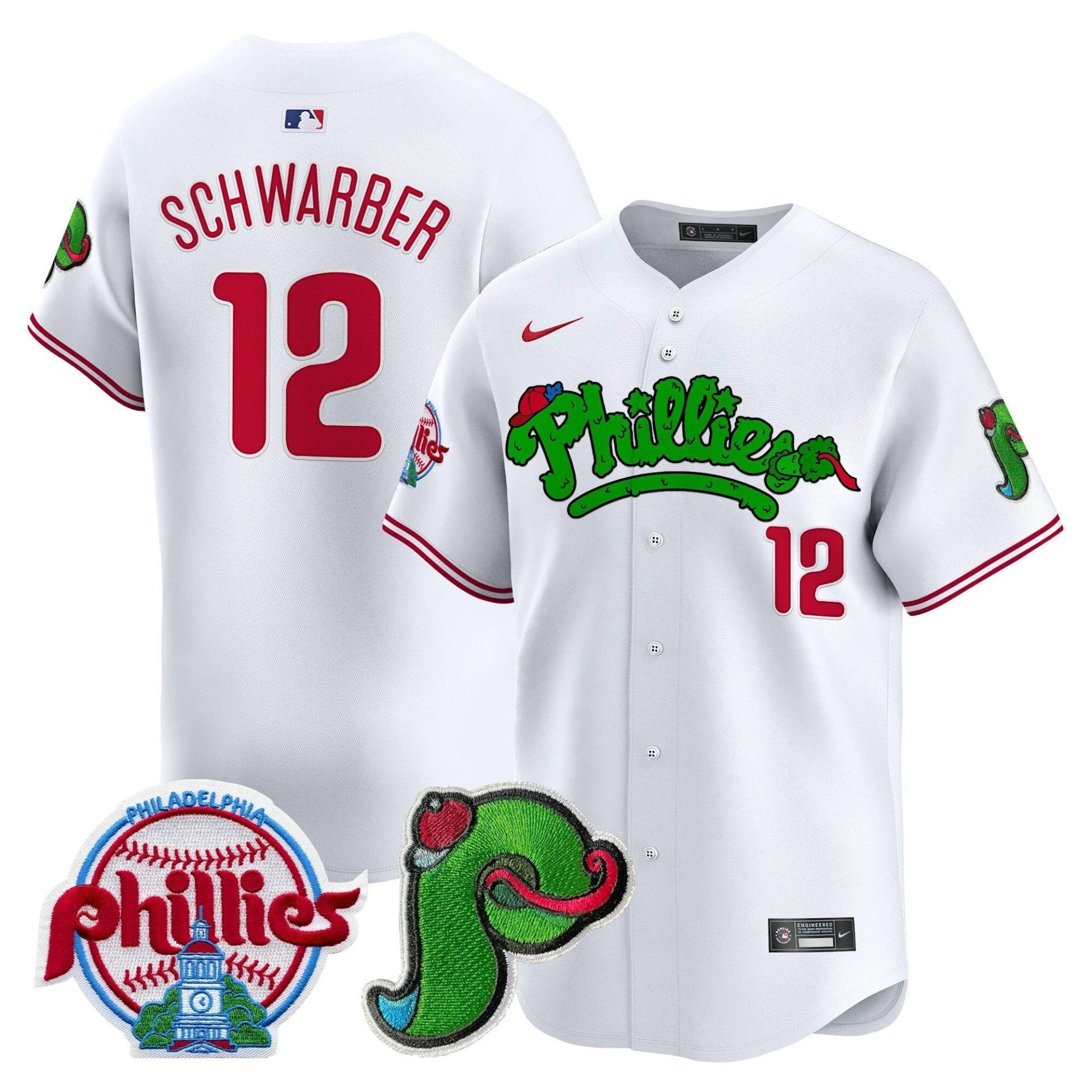 Phillies Phanatic Patch Vapor Premier Limited Jersey V4 - All Stitched by Digigearus